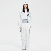 Pantalones con peto de esquí y snowboard unisex de estilo chic francés de alta experiencia para mujer